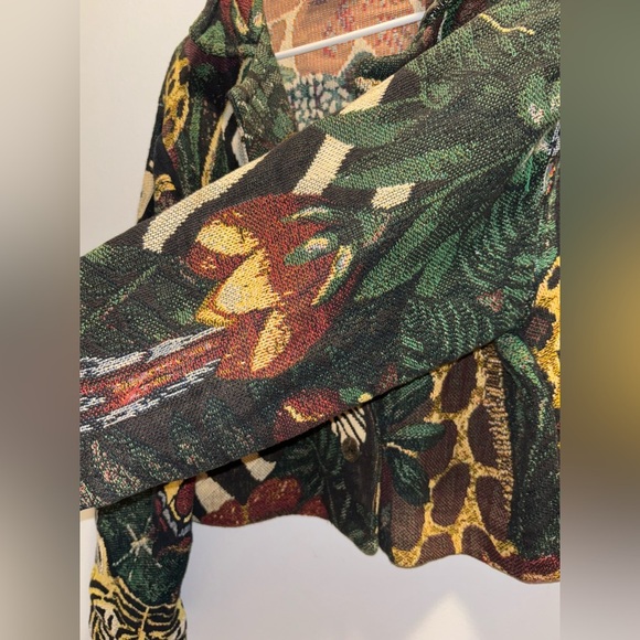 Vintage Paco Solér Jungle Animals Wildlife Safari Blazer - Picture 7 of 10